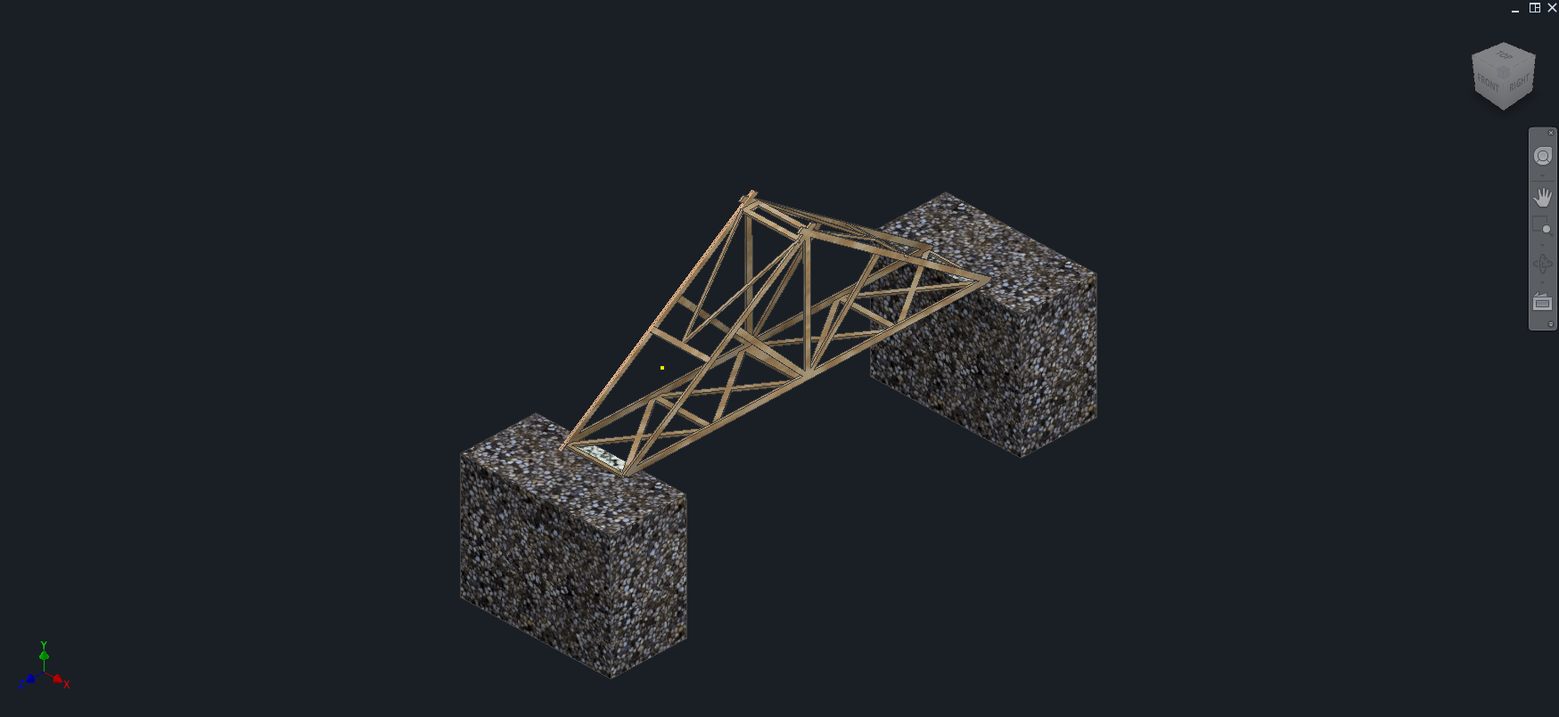 King Post truss bridge model